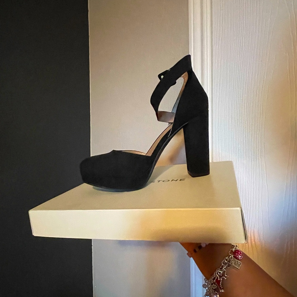 NEVER WORN!!! sun+stone platform heels